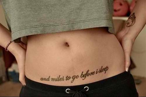 tattoo quotes and miles to go before i sleep
